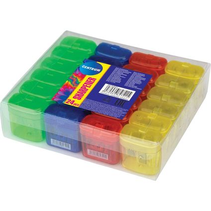 Sharpener plastic with 2blades, with container