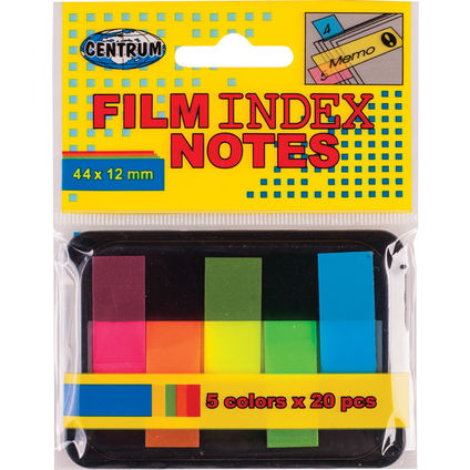 Film index notes 44*12mm 5neon col.x20sh.