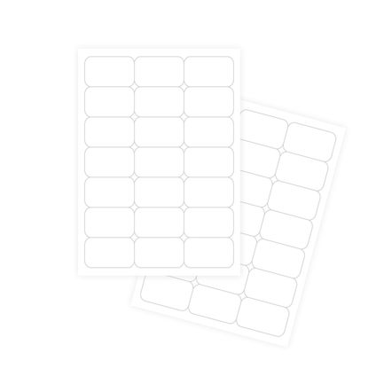 Self-adhesive white labels FOROFIS 63.5x38.1mm A4 100sh.