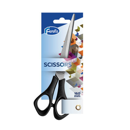 Scissors FOROFIS 160mm (black mat.handles)