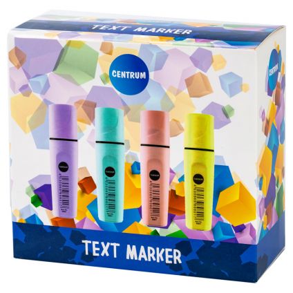 Text marker chisel tip 1-5mm (assorted colours)