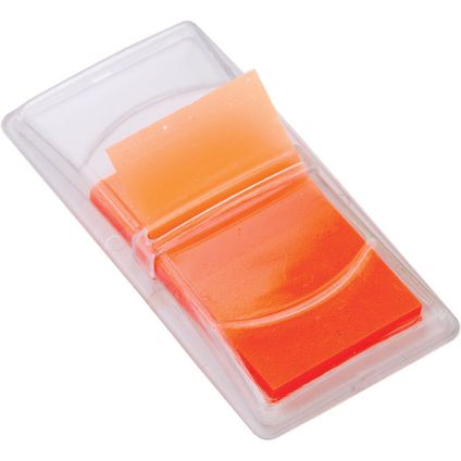 Plastikāta līmlapiņas-indeksi 44x25mm, 50lp., oranža krāsa 