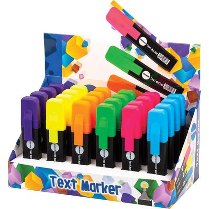 Text marker chisel tip 1-5mm 6 assorted colors 