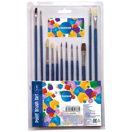 Paint brushes set of 12pcs super mix
