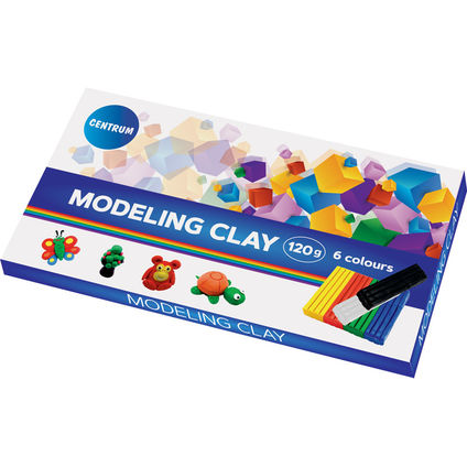 Modeling clay 6col. CENTRUM 120 gr.