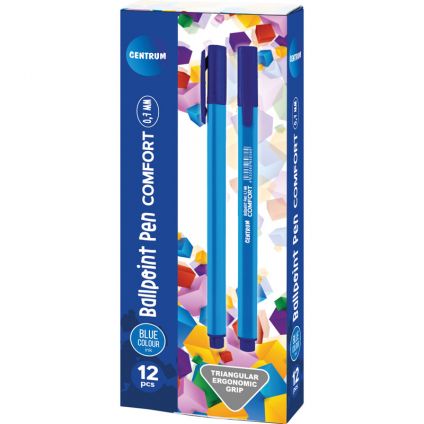 Ball pen “COMFORT” blue ink 0.7mm (assorted)/display box