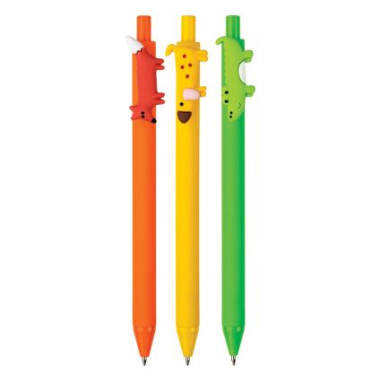 Automātiska lodīšu pildspalva “LONG ANIMALS” zila 0.7mm