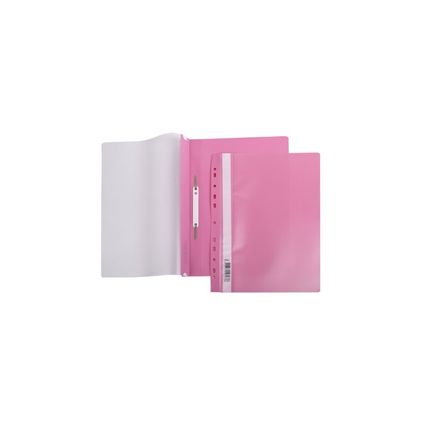 Clip file with perforation A4 0.14/0.18mm pink PP