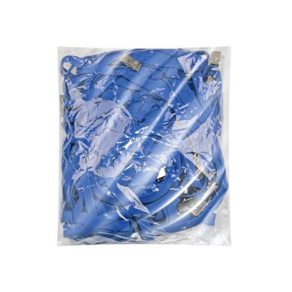 Name badge FOROFIS plastic 90x58mm horizontal with blue lanyard 42cm (polyester)