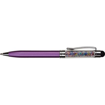 Twist action ball pen CRYSTAL TOUCH PEN blue ink 1.0mm (metal)