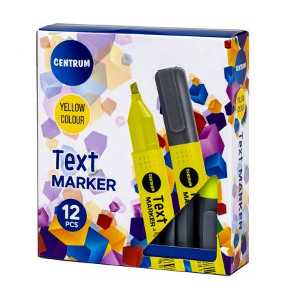 Text marker yellow chisel tip 1-4mm 