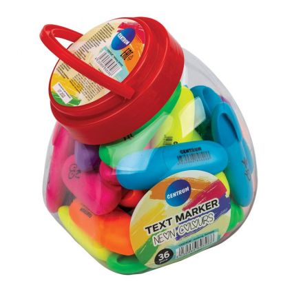 Text marker highlighter NEON MINI (assorted colours) /drum