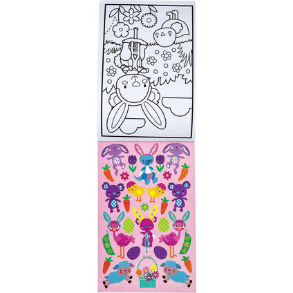 Coloring book with stickers 14.7x24.2cm