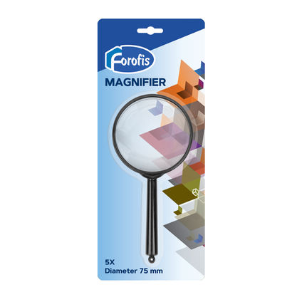 Magnifier 5* FOROFIS diam.75mm with little ring /blister packing