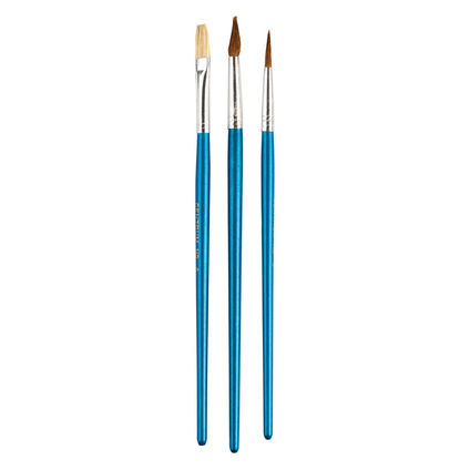 Paint brushes set of Nr.2x6;8 round and flat (goat hair)