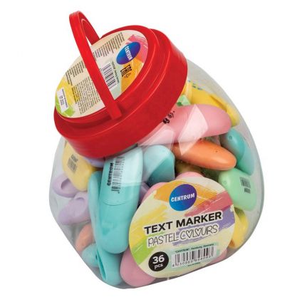 Text marker highlighter PASTEL MINI (assorted colours) /drum