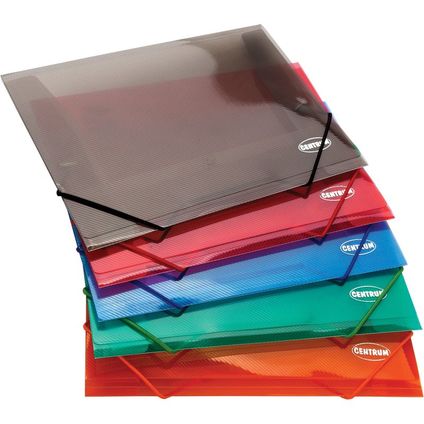Document case A5 0.45mm with elastic bands assorted