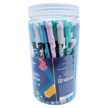 Gēla pildspalva dzēšama CAT, zila, 0.5mm