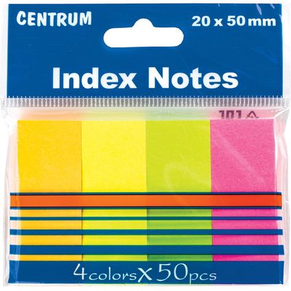 Paper index notes 4neon col.x50sh.
