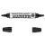 Whiteboard marker black dual tip, bullet tip & chisel tip