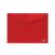 Envelope plastic A4 FOROFIS w/button 0.16mm (red) PP