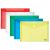 Envelope plastic A5 with button 0.16mm assorted PP