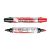 Whiteboard marker dual tip red&black, bullet tip FOROFIS