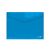 Envelope plastic A4 FOROFIS w/button 0.16mm (blue) PP