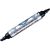 Permanent marker black dual tip (bullet and chisel tip) 3mm&1-5mm