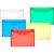 Envelope plastic A4 with button 0.16mm assorted PP