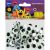 Adhesive Wiggly Eyes 100pcs black, glows in the dark