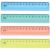 Ruler plastic 15cm clear assorted