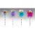 Ball pen with feather CRYSTAL FLOWER blue ink 0.7mm (assorted)