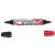 Whiteboard marker dual tip red&black, 2-5mm bullet tip