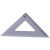 Triangle ruler 45°x13 cm (clear, blue)