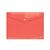 Envelope plastic A4 FOROFIS w/button 0.16mm (transparent red) PP