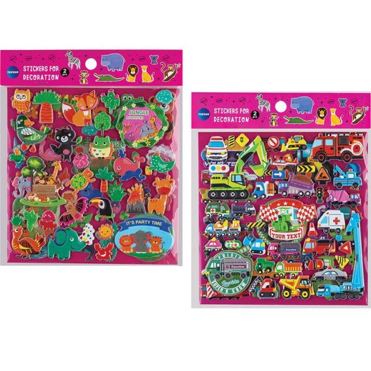 Decoration stickers Puffy “Zoo & Cars”