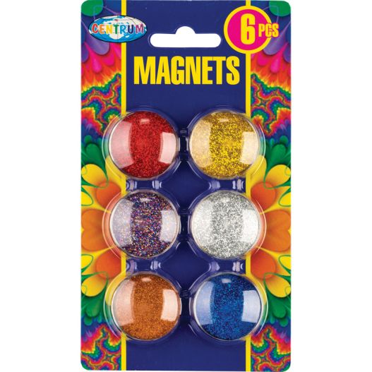 Magnēti tāfelēm GLITTER diam.30mm 6gb.