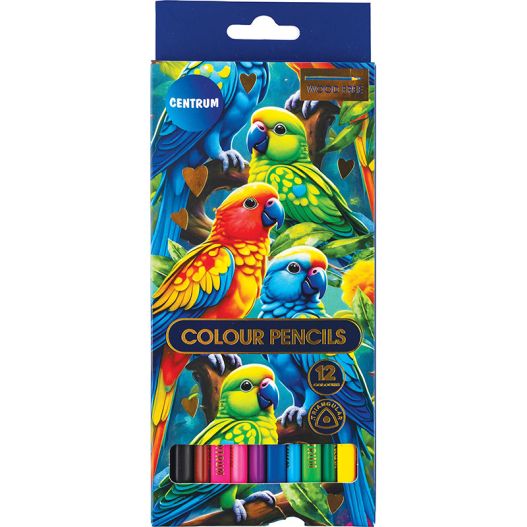 Color pencils 12col. “Parrot” long size /paper box