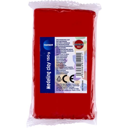 Plastilīns sarkana kr. 150g