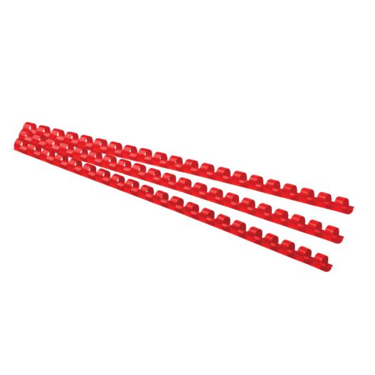 Binding comb 10mm 65sheets FOROFIS red 100pcs plastic