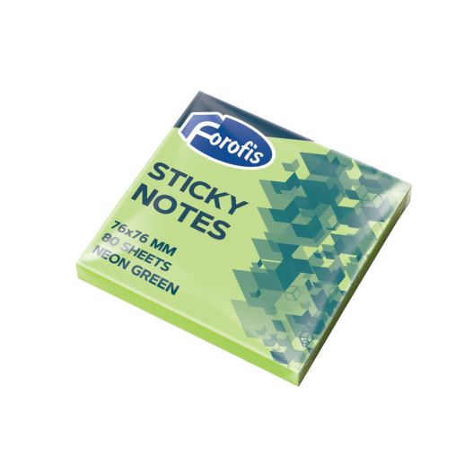 Stick notes FOROFIS 76x76mm 80sh. (neon green)