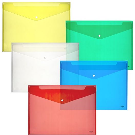 Envelope plastic A3 w/button 0.18mm
