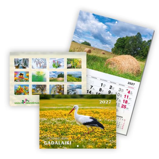 Wall throw-ower calendar 