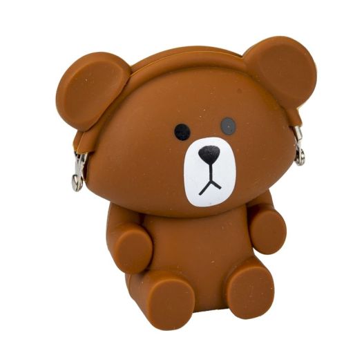 Wallet Bag “BROWN BEAR” Silicone. 20.5x13x3cm 