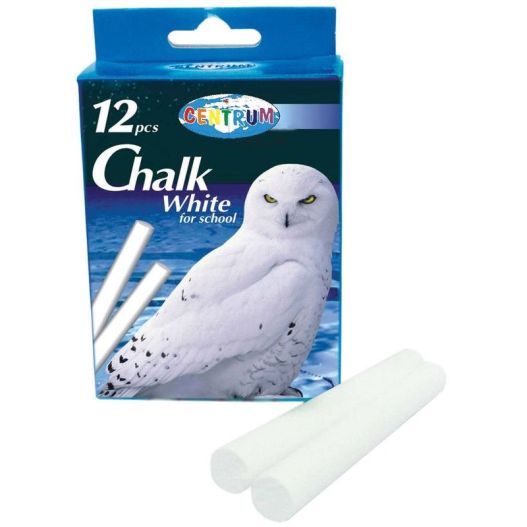 School chalk white 12pcs.