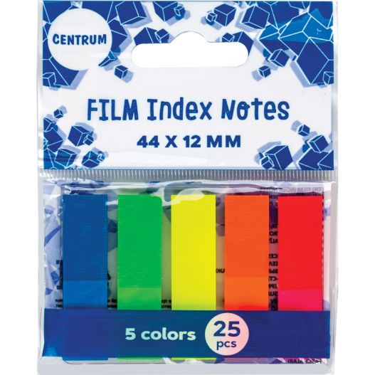 Film index notes 45*12mm 5neon col.x25sh.