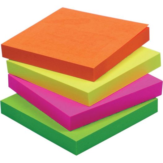 Stick notes 76x76mm 80sh. neon assorted