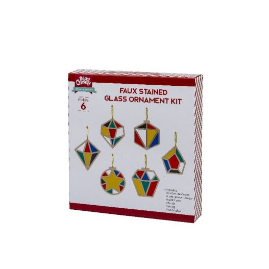 FAUX STAINED GLASS ORNAMENT KIT 