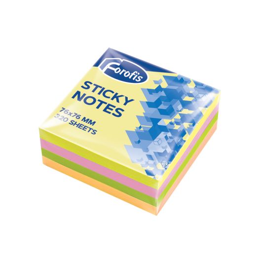 Stick notes FOROFIS 76x76mm 320sh. (4 neon col.)